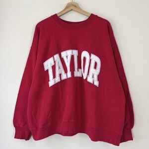 The Bar Taylor Varsity Women's Red Sweatshirt - XL
